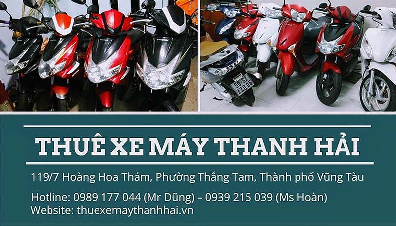 Các loại xe tại cửa hàng cho thuê xe máy Thanh Hải luôn được tân trang và bảo trì định kỳ