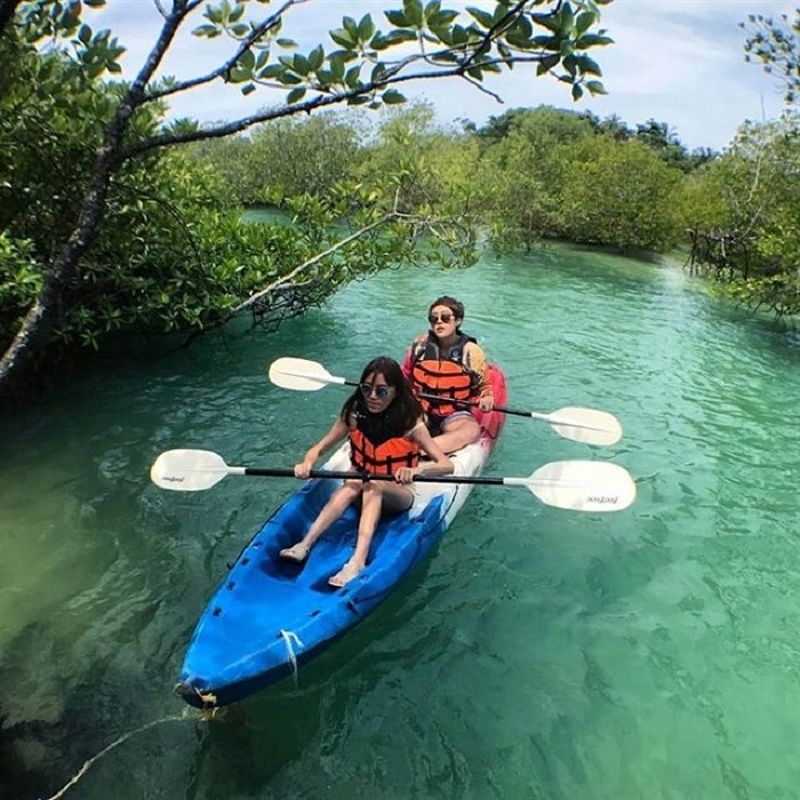 Chèo thuyền kayak trên suối