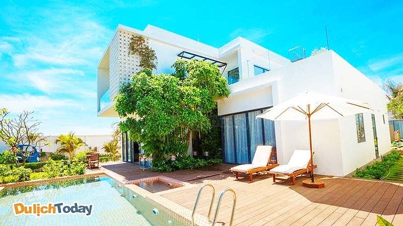 Toàn cảnh biệt thự Blue Sea Villa 2 được thiết kế theo phong cách hiện đại