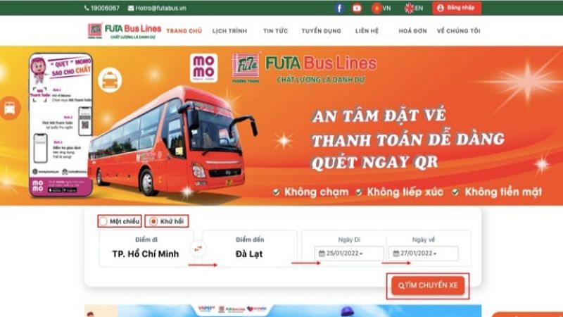 Website futabus.vn