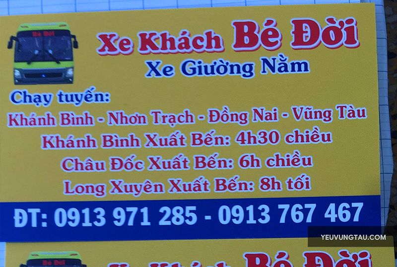 Xe khách vé đời An Giang - Vũng Tàu